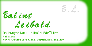 balint leibold business card